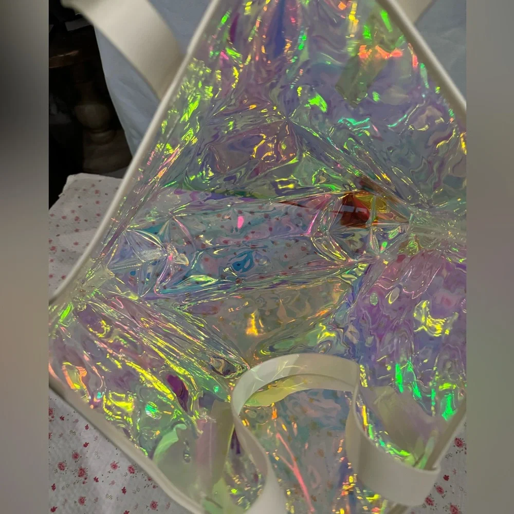 Holographic Iridescent Kate Spade Vinyl Tote 💕🐇Free Shipping! 😘💌 - Picture 9 of 9